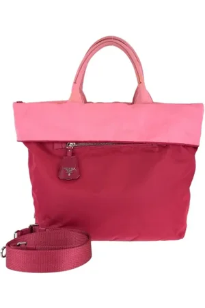 Prada Pre-owned, Dame, Rød, ONE SIZE, Uld, Pre-owned Canvas totes