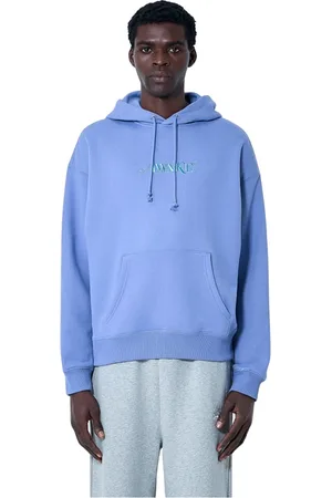 AWAKE NY Sweathshirts & Hoodies, Herre, Blå, S, Bomuld, Logo Motif Hættetrøje