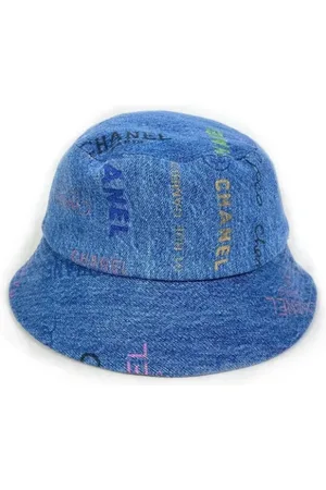 CHANEL Pre-owned, Dame, Blå, ONE SIZE, Denim, Pre-owned Denim hatte