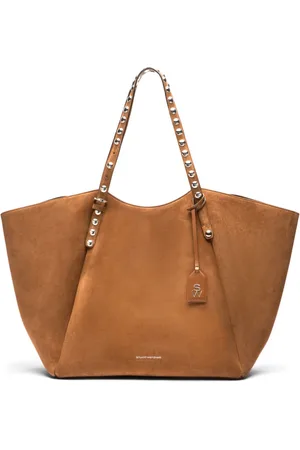 Stuart Weitzman Taske, Dame, Brun, ONE SIZE, Uld, Gogo Stud Tote