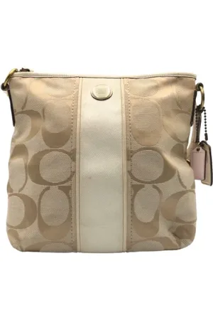 Coach Pre-owned, Dame, , ONE SIZE, Uld, Pre-owned Canvas skuldertasker