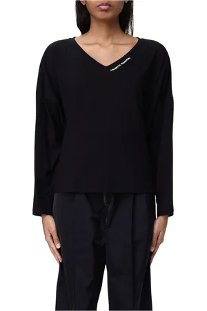 Elisabetta Franchi Top, Dame, Sort, M, Uld, Stilfuld T-shirt til Mænd og Kvinder