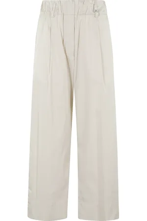 MYTHS Bukser, Dame, Hvid, XS, Bomuld, Creme Bomuld Straight Leg Bukser