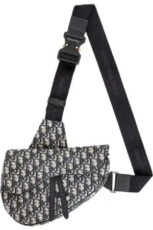 Dior Pre-owned, Dame, Blå, ONE SIZE, Uld, Pre-owned canvas håndtasker
