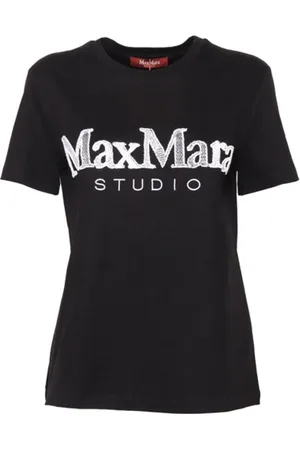 Max Mara Top, Dame, Sort, XS, Sort kortærmet T-shirt til kvinder