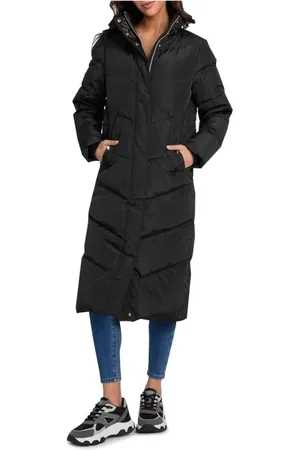 Guess Frakke, Dame, Sort, XS, Foret jakke med hætte og knaplukning