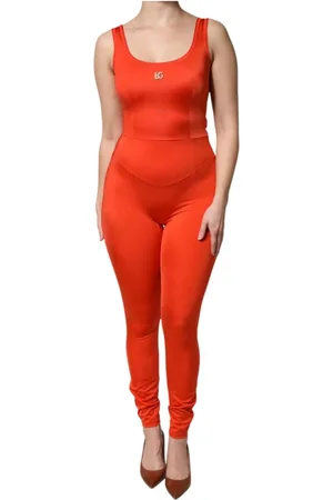 Dolce & Gabbana Jumpsuits & Playsuits, Dame, , 2XS, Nylon, Ærmeløs Bodycon Jumpsuit Kjole