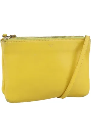 Céline Pre-owned, Dame, Gul, ONE SIZE, Uld, Pre-owned Laeder celine-tasker