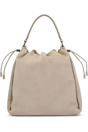 Brunello Cucinelli Taske, Dame, , ONE SIZE, Læder, Ruskind Læder Kædedetalje Taske