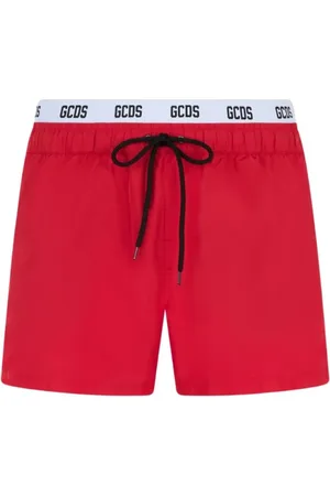 GCDS Badetøj, Herre, Rød, XL, Polyester, Røde havshorts til mænd