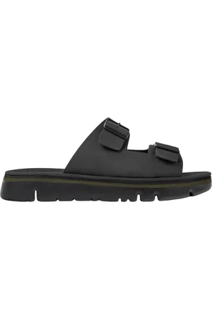 Camper Sko, Herre, Sort, 42 EU, Læder, Sort læder slide sandal casual spænde