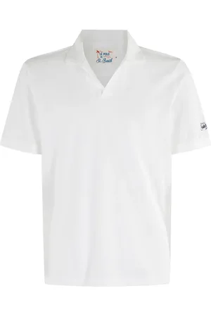 MC2 SAINT BARTH Top, Herre, Hvid, XL, Bomuld, Hvid Piquet Polo Skjorte