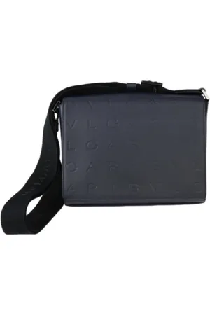 Bvlgari Pre-owned, Dame, Blå, ONE SIZE, Uld, Pre-owned Laeder crossbody-tasker