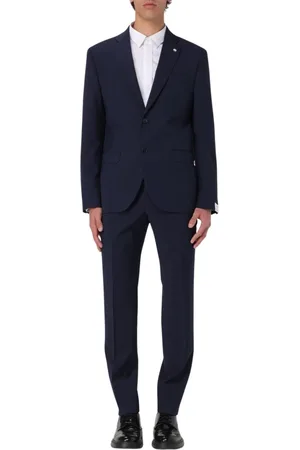 Manuel Ritz Jakkesæt, Herre, Blå, 2XL, Elegant Blå TwoButton Suit