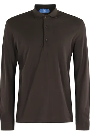 Kired Top, Herre, Brun, 2XL, Bomuld, Bomuld Crepe Polo Positano