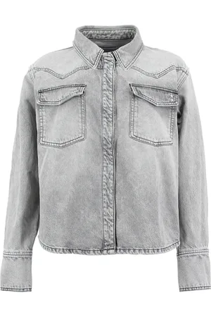 Icon Denim Jakke, Dame, Grå, M, Denim, Lys Grå Denim Skjorte
