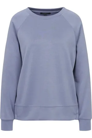 Bugatti Sweathshirts & Hoodies, Dame, Blå, L, Tyl, Sporty Style Jumper med Sidelukning
