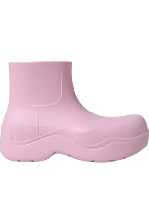 Bottega Veneta Sko, Dame, Lyserød, 39 EU, Chunky Sole Gummistøvler til ankelen