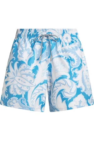 Etro Badetøj, Herre, Blå, L, Polyester, Polyester Badeshorts med Elastisk Bælte