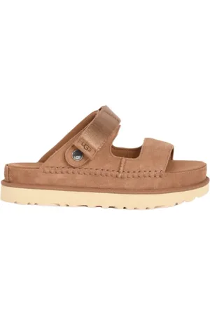 UGG Sko, Dame, Brun, 41 EU, Polyester, Gyldne Star Glide Sandaler