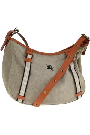 Burberry Pre-owned, Dame, , ONE SIZE, Uld, Pre-owned Canvas skuldertasker