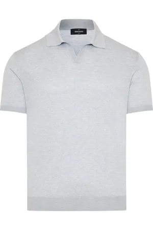 Gran Sasso Top, Herre, Grå, 2XL, Silke Polo Skjorte med 3 Knapper