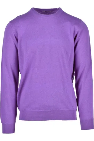 KANGRA CASHMERE Strik, Herre, Lilla, XL, Uld, Uldstrik Trøje