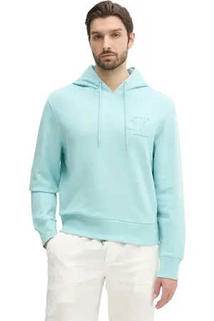 Calvin Klein Sweathshirts & Hoodies, Herre, Blå, S, Bomuld, Blå hættetrøje