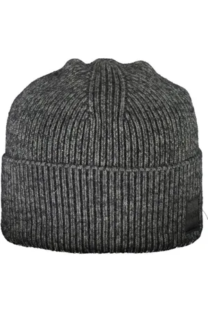 HUGO BOSS Tilbehør, Herre, Sort, ONE SIZE, Uld, Sorte Uldhatte & Kasketter
