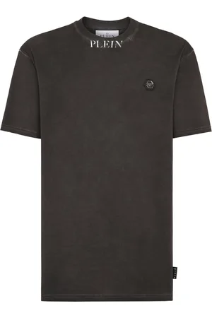 Philipp Plein Top, Herre, Sort, S, Bomuld, Enkel Logo Farvet T-shirt