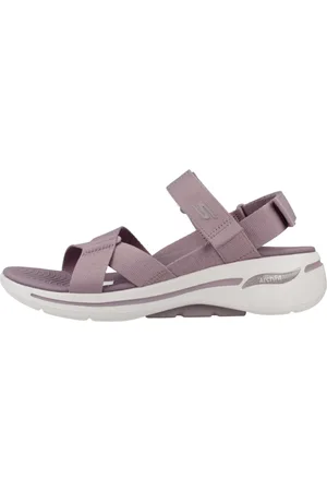Skechers Sko, Dame, Lilla, 38 EU, Komfortable Flade Sandaler