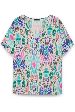 Fiorella rubino Bluser & Skjorter, Dame, Flerfarvet, 7XL, Trykt bluse