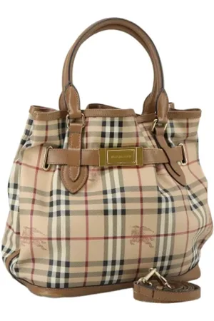 Burberry Pre-owned, Dame, , ONE SIZE, Uld, Pre-owned Laeder totes