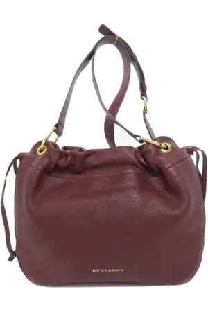 Burberry Pre-owned, Dame, Rød, ONE SIZE, Uld, Pre-owned Laeder skuldertasker