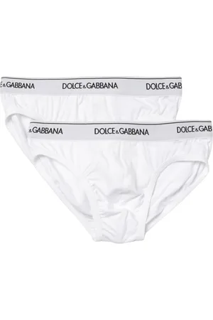 Dolce & Gabbana Undertøj, Herre, Hvid, 2XL, Bomuld, Luksus Herre Sorte Briefs Sæt
