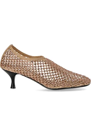 Strategia Sko, Dame, , 37 EU, Læder, Rhinestone Sand Pumps med lærdetaljer