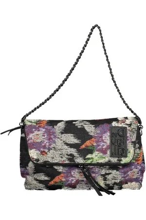 Desigual Taske, Dame, Sort, ONE SIZE, Bomuld, Elegant Blomstret Crossbody Kædetaske