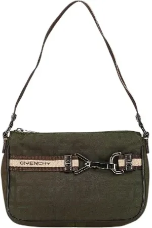 Givenchy Pre-owned, Dame, Grøn, ONE SIZE, Uld, Pre-owned Laeder skuldertasker