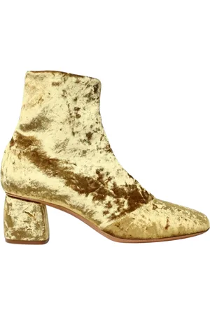 FORTE FORTE Sko, Dame, Gul, 40 EU, Uld, Guld Velvet Ankelstøvler
