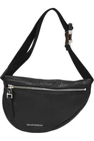 Alexander McQueen Pre-owned, Herre, Sort, ONE SIZE, Læder, Pre-owned Laeder crossbody-tasker