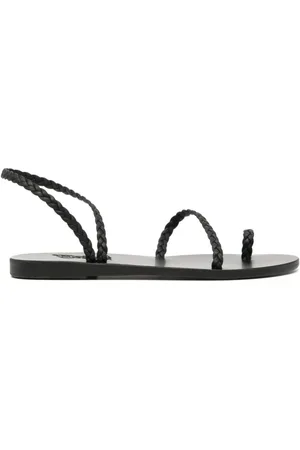 Ancient Greek Sandals Sko, Dame, Sort, 41 EU, Uld, Stilfulde flade sandaler til kvinder
