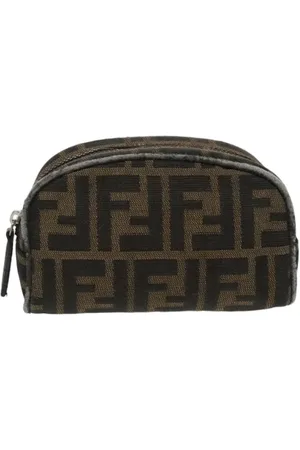 Fendi Pre-owned, Dame, Brun, ONE SIZE, Tyl, Pre-owned Canvas pouches
