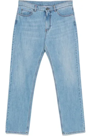 FERRARI Jeans, Herre, Blå, W32, Denim, Denim Jeans med Skjult Lynlås