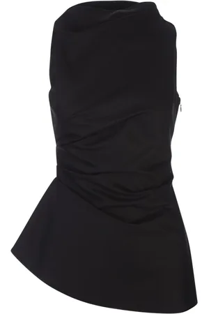 Alexander McQueen Top, Dame, Sort, 2XS, Bomuld, Sort Bomuld Elastan For Top
