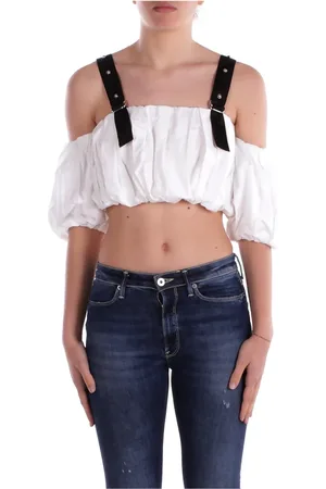 Pinko Bluser & Skjorter, Dame, Hvid, M, Bomuld, Justerbar Strop Hvid Top