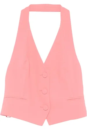 Patrizia Pepe Jakke, Dame, Lyserød, XS, Sablè Crepe Slim Fit Sweater