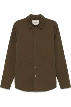 PALTÒ Skjorte, Herre, Grøn, 2XL, Grønne Jakker med Tryklås Lukning