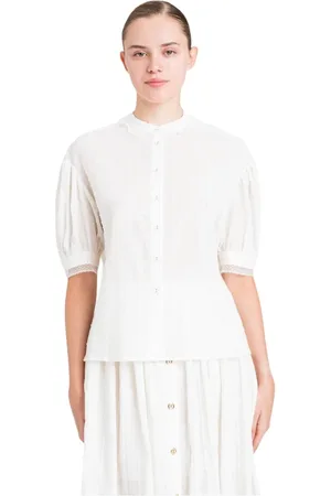 Twin-Set Bluser & Skjorter, Dame, Hvid, XS, Bomuld, Bomuld Sne Skjorte Loose Fit