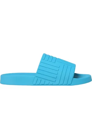 Bottega Veneta Sko, Herre, Blå, 41 EU, Uld, Turkis Gummi Casual Slides