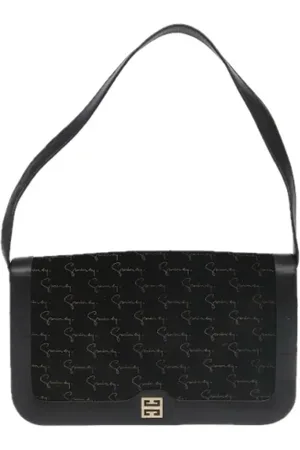 Givenchy Pre-owned, Dame, Sort, ONE SIZE, Uld, Pre-owned Ruskind skuldertasker